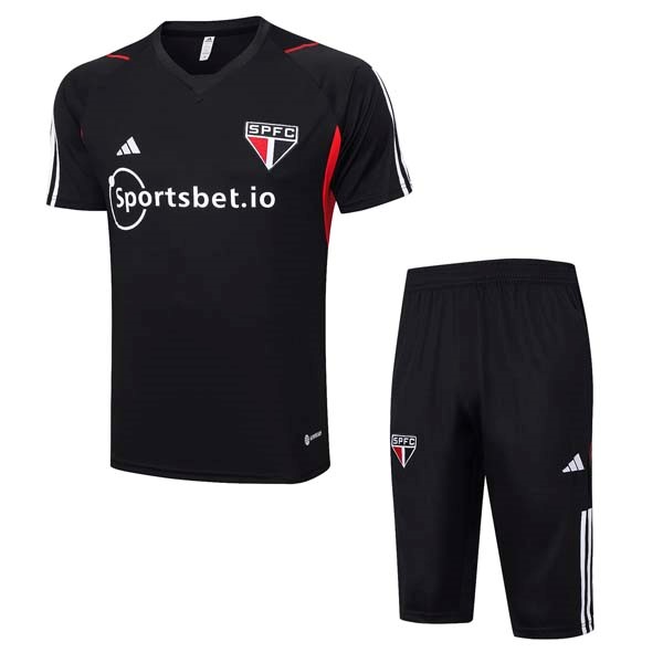 Camiseta Entrenamiento Sao Paulo Conjunto Completo 2023-2024 Negro